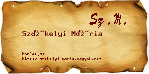 Székelyi Mária névjegykártya